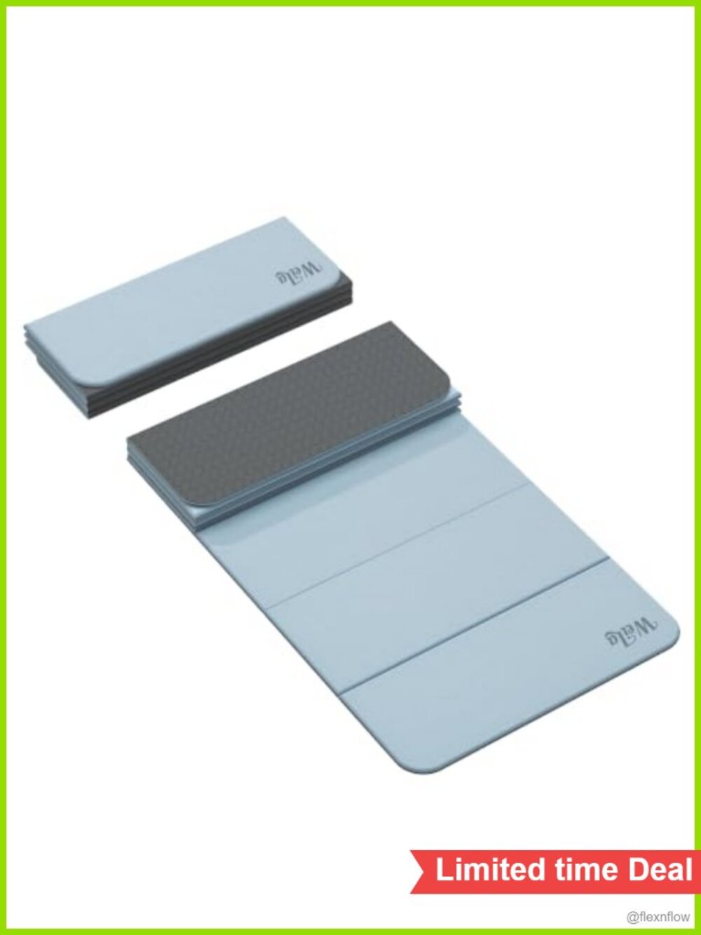 Foldable Yoga Mat 71" x 24", 6mm, Odorless, Non-Slip, Gym Workout